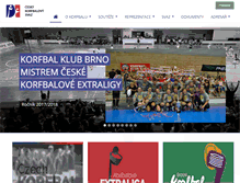 Tablet Screenshot of korfbal.cz