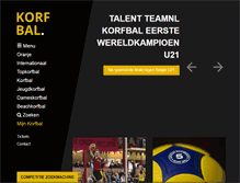 Tablet Screenshot of korfbal.nl